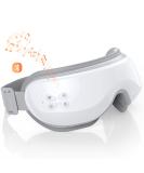 Premium Eye Massager with Heat & Music - Perfect Birthday Gift for Migraine Relief Sleep Improvement & Eye Strain Reduction - Ideal for Women & Men - White - Buy Online on GoSupps.com