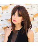 Haircube Brown Straight Bob Wig for Women | Natural Shoulder-Length Synthetic Wig | Perfect for Parties Dress Up Halloween & Cosplay - Buy Online on GoSupps.com
