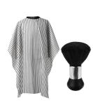 Borogo Professional Waterproof Barber Cape - Hair Cutting Salon Cape with Snap Closure, White Stripe Design - Buy Online on GoSupps.com