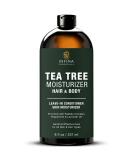 Tea Tree Hair and Body Moisturizer - Hydrating Lotion with Peptides Coconut & Avocado Oils - Daily Leave-In Conditioner for Men & Women - 8 oz - Buy Online on GoSupps.com