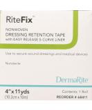 RiteFix Non-Woven Dressing Retention Tape - 4 x 11 yds - with Easy Release S-Curve Liner for Convenient Application  Moisture and Air Permeable  Hypoallergenic Adhesive  Non Sterile  Latex Free - Buy Online on GoSupps.com