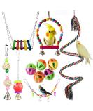 11 Pack Bird Toys Parrot Chewing Toys Parrots Cage Toys Parakeet Parrot Swing Chewing Hanging Toys Bird Cage Toys for Small Parrots Macaws Parakeets Conures Cockatiel Budgie and Love Birds - Buy Online on GoSupps.com