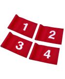 Numbered Solid Golf Flags with Tube Inserted,8 L x 6H Mini Putting Green Flags for Yard Indoor Outdoor Backyard Garden, 420D Nylon Pin Flag (Red Flags 4 Sets #1,2,3,4) - Buy Online on GoSupps.com