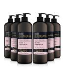 Baylis & Harding Goodness Rose & Geranium Natural Body Wash 1 Litre (Pack of 6) - Vegan Friendly 1 l (Pack of 6) Rose & Gernium Body Wash 1L - Buy Online on GoSupps.com