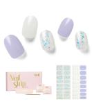 NAILOG Semi Cured Gel Nail Strips 34 pcs Salon-Quality Gel Nail Stickers Long Lasting Nail Wraps for Women with Soft Gel Finish (Innocent) - Buy Online on GoSupps.com