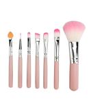 GAweb 7Pcs Pro Pink Makeup Brushes Set for Face, Lip, Eye Shadow, Eyeliner - Beauty Cosmetic Tool Kit - Buy Online on GoSupps.com