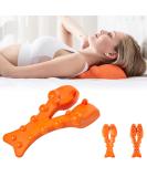 Back Extensor Neck Trapezius Stretcher | Wiyety Orthopedic Massage Pillow for Spinal Correction & Relaxation - Orange - Buy Online on GoSupps.com