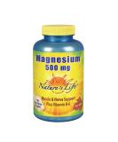 Natureâ€™s Life Magnesium Plus B6 - 500mg - 180 Vegetarian Capsules for Energy & Wellness - Buy Online on GoSupps.com
