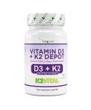 Vitamin D3 20 000 i.E + vitamin K2 200 McG Menaquinon MK7 Depot - 180 tablets - 99.7 +% all -transs - laboratory test - vegetarian - high -dose - Premium quality 43 g (1 Pack) - Buy Online on GoSupps.com