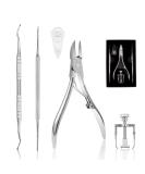 Ingrown Toenail Set - 5 Piece Professional Nail Tongs & Stainless Steel Manicure/Pedicure Kit by Oosofitt | Strong & Effective Care for Ingrown Toenails - Buy Online on GoSupps.com