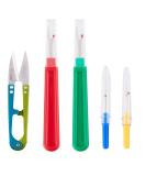 5-Piece Colorful Seam Ripper Assortment Kit with Scissors - Handy Stitch Remover Tools for Sewing, Removing Unwanted Hems and Seams - Buy Online on GoSupps.com