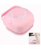Soothing Silicone Massage Exfoliating Bath Brush w/ Soap Dispenser - Pink - Buy Online on GoSupps.com