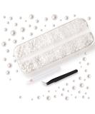 YAEISM 2000PCS Flatback Pearls Rhinestones | Multi Size Pearls for Nails | Nail Art & DIY Decoration Kit with Pickup Pencil and Tweezer (White AB) - Buy Online on GoSupps.com