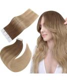 EASYOUTH Golden Brown to Golden Blonde Balayage Tape in Hair Extensions 12 Inch 30g 20Pcs #10/14 - Buy Online on GoSupps.com