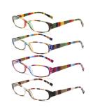 Cojwis 4 Pack Reading Glasses for Women - Stylish Multi-Colored Readers with HD Clear Lens (2.00 Prescription) - Buy Online on GoSupps.com