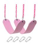 2 Pack Pink Swings Seats Heavy Duty 66 Inches Chain Plastic Coated - Playground Swing Set Accessories Replacement with Snap Hooks (Pink) - Buy Online on GoSupps.com