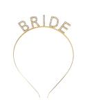 AUEAR Rhinestone Bride Headband - Elegant Golden Bride Crown for Bachelorette Party - 1 Count - Buy Online on GoSupps.com