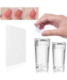 Buy 2-Piece Nail Art Stamper Set | Silicone Transparent Soft Stamp for French Nails | DIY Manicure & Nail Stamping Tools - Buy Online on GoSupps.com