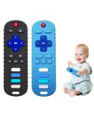Silicone Baby Teething Toys | BPA-Free | Remote Control Shape | 6-18 Months | Black+Blue - Buy Online on GoSupps.com