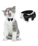 HACRAHO Formal Dog Bow Tie - White Adjustable Pet Bow Tie Collar for Weddings & Birthdays | Perfect for Small Dogs & Cats (Size SS) - Buy Online on GoSupps.com