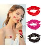150pcs Valentine's Temporary Lip Tattoos Sticker Set - Sexy Kiss Decal for Lover Party Decorations - Fake Tattoo Stickers for Women - Valentine's Day Decorations - Buy Online on GoSupps.com