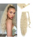 Sego 50cm Wavy Ponytail Hair Extension - Curly Synthetic Hair Braid in 613C Blonde - International Shipping - Buy Online on GoSupps.com