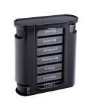 Schramm Black Tablet Box - 7-Day Pill Organizer | Weekly Dose Container - 1 Piece - Buy Online on GoSupps.com
