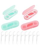 Wllhyf dental 4 pieces of portable dental floss donor keeper travel toothed floss suitcase organizer refillable dental pick-pick container 40 picks thread dental floss for families men men tooth cleaning - Buy Online on GoSupps.com