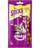 Buy Whiskas Sticks Cat Snacks - Chicken Flavor 84 Sticks | Rich in Vitamins & Minerals - Irresistible Taste for Your Cat - Buy Online on GoSupps.com