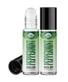 Organic Peppermint Roll On Essential Oil RollerBall (2 PACK - USDA CERTIFIED ORGANIC) Pre-diluted with Glass Roller Ball for Aromatherapy, Kids, Children, Adults Topical Skin Application - 10ml Bottle - Buy Online on GoSupps.com