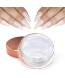 Laza Mermaid Pearl Chrome Nail Powder - Glazed Donut Metallic Mirror Effect Pigment & Iridescent Aurora Nail Glitter - Holographic Fairy Dust for Nail Art & Resin Crafts - Misty Silver - Buy Online on GoSupps.com