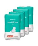 Amazon Basics Ultra Thin Period Pads with Flexi-Wings | Overnight Absorbency, Unscented | Size 4, 112 Count - 4 Packs of 28 | Formerly Solimo - Buy Online on GoSupps.com