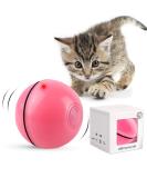 DIWUJI Cat Toys Ball Interactive Automatic Self Rotating Rolling Balls USB Rechargeable LED Light Entertainment Pet Exercise Chaser Toys For Kitten (Pink) - Buy Online on GoSupps.com