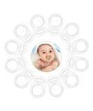 Vicloon 12 Pcs Silicone Baby Dummy Adapter Baby Dummy Pacifier Holder Clip Adapter Baby Pacifier Ring Holder Clip Adapter for Baby Boys Girls-Transparent 12Pcs-White - Buy Online on GoSupps.com