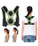 Buy POCREATION 8 Shaped Back Brace - Adjustable Posture Corrector for Adults | Hemp Fiber Support for Neck & Lower Back Relief - Black - Buy Online on GoSupps.com