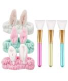 Buy Zuzer 3 Mask Brush Silicone Set with Hair Bands - Perfect for Face Washing & Makeup Application | International Shipping - Buy Online on GoSupps.com
