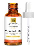 Natural Vitamin E Oil for Skin Hair & Nails | Premium Non-GMO 28 500 IU D-Alpha Tocopherol - 1 Fl Oz - Buy Online on GoSupps.com