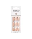 KISS imPRESS Press-On Manicure  Nail Kit  PureFit Technology  Medium Length Press-On Nails  So French'  Includes Prep Pad  Mini Nail File  Cuticle Stick  and 30 Fake Nails - Buy Online on GoSupps.com