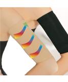 Buy 2 Pair Elastic Compression Arm Sleeves for Women - Slimming Arm Shaper & Massager for Weight Loss - Black & Nude - Perfect for Sport Fitness - Buy Online on GoSupps.com