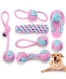 Speedy Panther 7Pcs Dog Rope Toys for Small Dogs Puppy Rope Toys From 8 Weeks Small Dog Puppy Chew Toys Natural Cotton Dog Tug Toys Puppy Teething Toys for Puppys Small Mediuem Dogs Pink - Buy Online on GoSupps.com