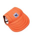 Surakey Adjustable Dog Baseball Cap - Outdoor Sun Protection for Dogs with Ear Holes - Stylish Orange Pet Hat - Buy Online on GoSupps.com
