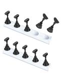 Justotry 2 Set Black Nagel Stand - Perfect Display for Press on Nails & Acrylic Nail Art | DIY Fake Nails Holder & Accessories - Buy Online on GoSupps.com