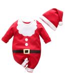 Hifot My First Christmas Baby Girl Boy Romper Christmas Outfits Newborn Long Sleeve Jumpsuit + Hat Infant Clothes Set Red 6-9 Months - Buy Online on GoSupps.com