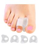 Hallux Valgus Toe Straightener | 4x Gel Toe Spreader for Bunion Correction & Overlapping Toes - Transparent Silicone Toe Separators - Buy Online on GoSupps.com