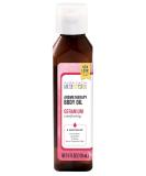 Aura Cacia Body Oil - Comforting Geranium 4 oz | All-Natural Moisturizer for Skin Care & Relaxation - Buy Online on GoSupps.com