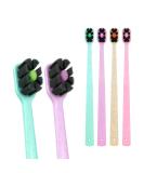 Lindo EcoCare Polishing Toothbrush - Charcoal Infused Bristles, Biodegradable Handle - Pack of 4 - Buy Online on GoSupps.com