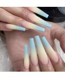 Brishow Coffin Artificial Nails - Long Gradient Ballerina Acrylic Press-On Nails (24pcs) for Women & Girls - Perfect for International Shipping - Buy Online on GoSupps.com