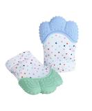 PandaEar Soothing Teething Mitten 2 Pack Pain Relief Protection Glove Stimulating Teether 0-12 Months (Blue Green) - Buy Online on GoSupps.com