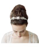 TININNA Vintage Headband - Elegant Bridal Jewelry with Flowers & Rhinestones | International Shipping Available - Buy Online on GoSupps.com