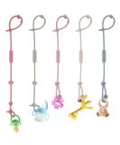 5 PCS Adjustable Silicone Pacifier Chain - BPA-Free Baby Cup Catcher & Stroller Toy Holder in 5 Colors | International Shipping - Buy Online on GoSupps.com